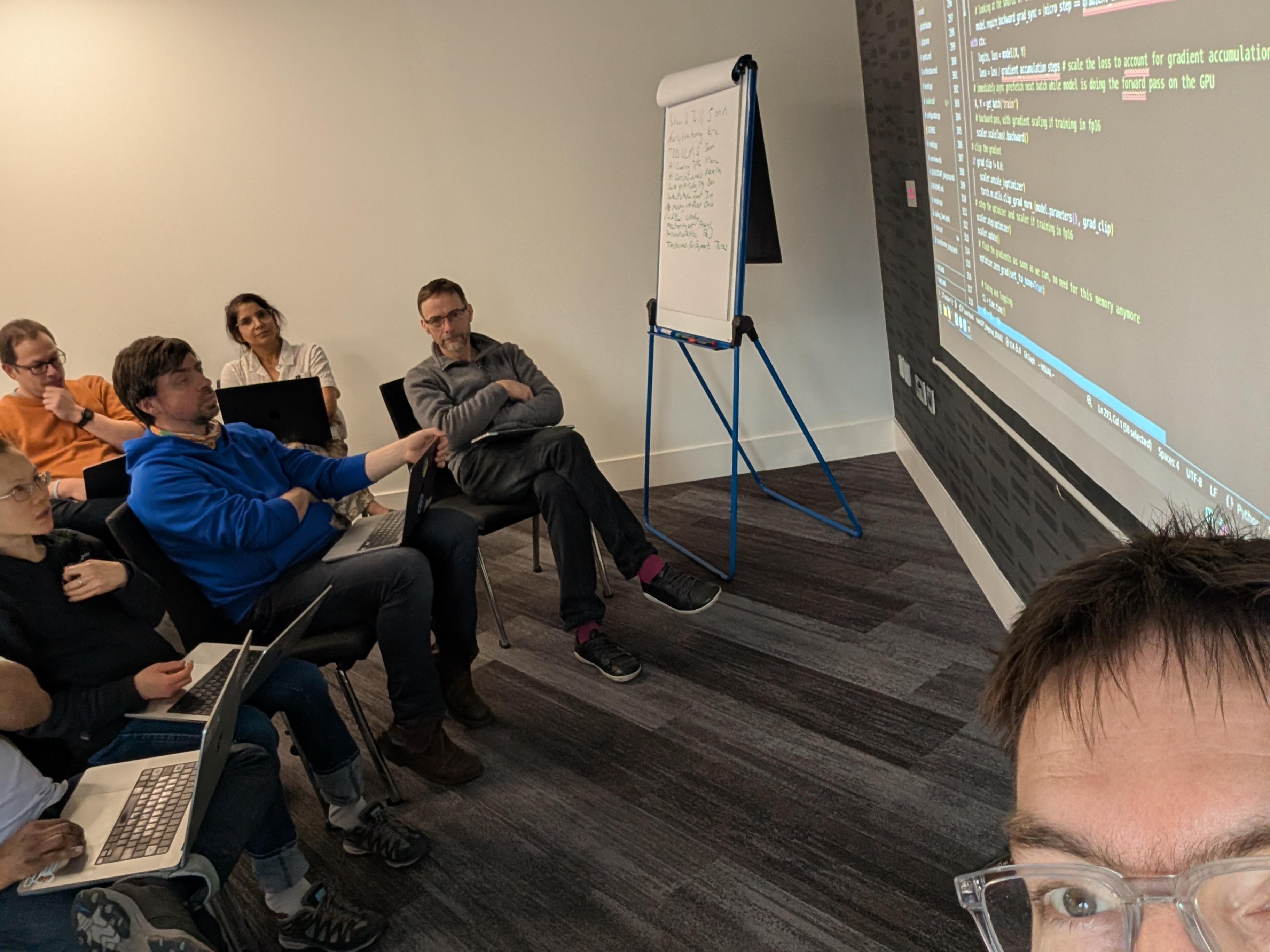 Discussing code at playgroup